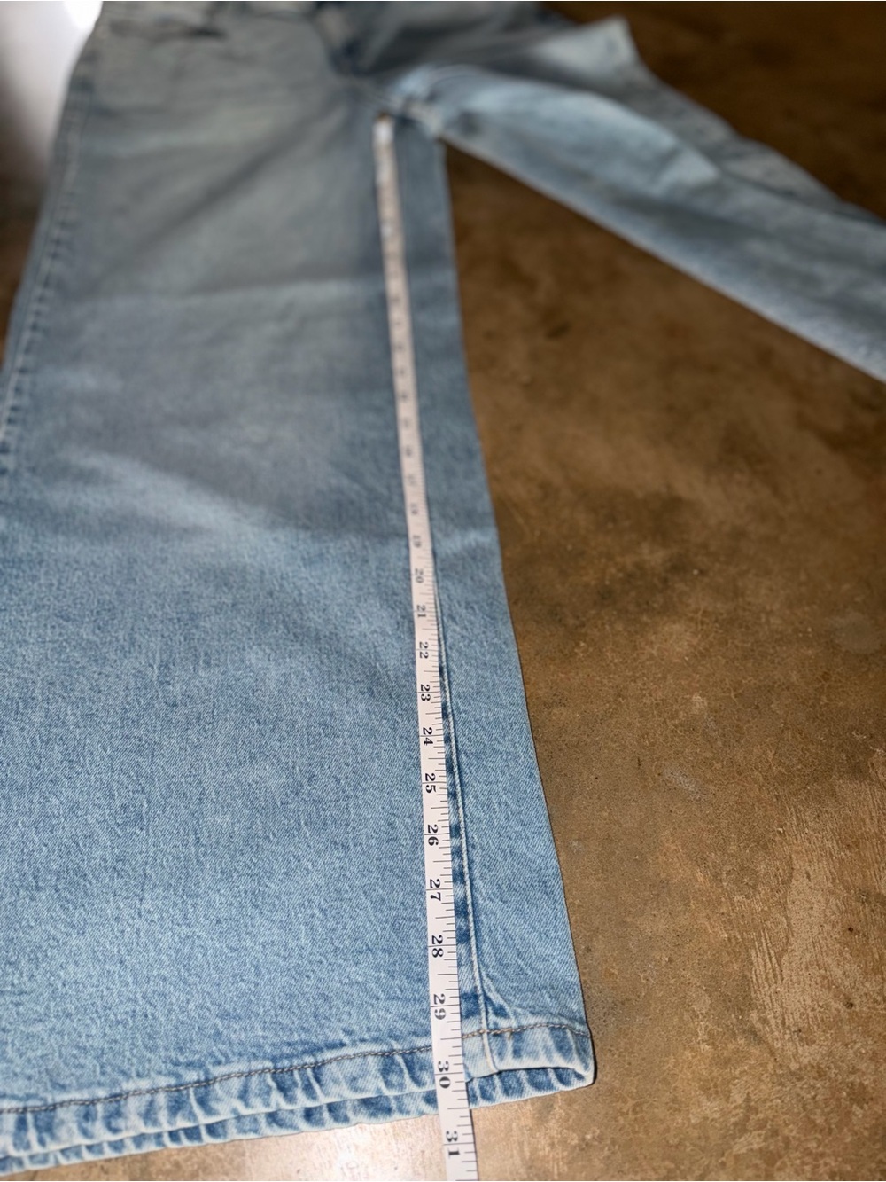 NWT Time & Tru High Rise Wide Leg Jeans Light Wash Size 12 - Picture 5 of 7